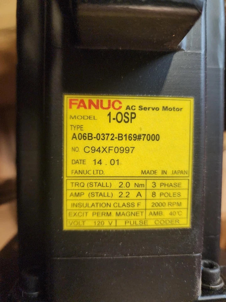 FANUC AC Servo Motor A06B-0372-B169#7000 1-OSP