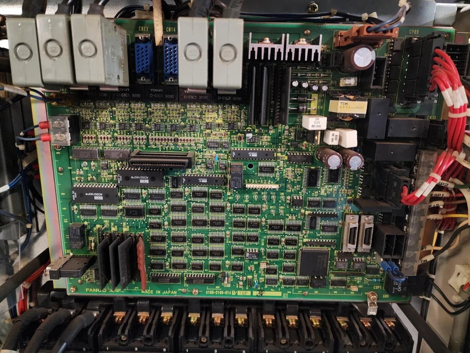 Amada A16B-2100-014 1/10F Interface Board Removed from Fanuc AF2000E Apelio