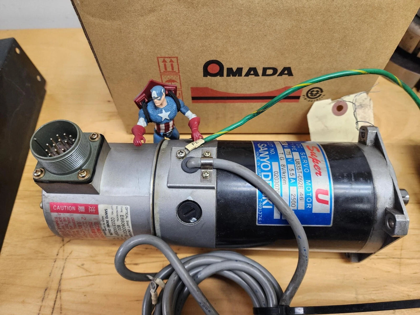 Amada Aries 245 Super U Servo Motor Sanyo Denki U835T-092E 46
