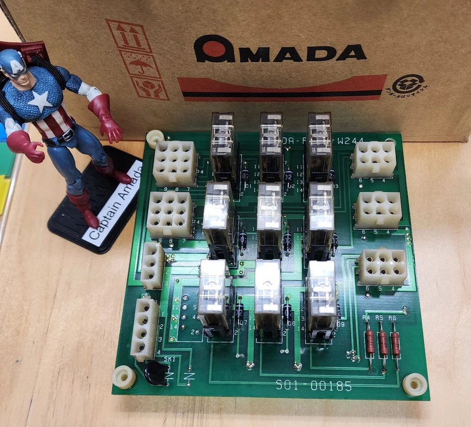 Amada Fanuc 6M Pega 244 S01 00185 relay board W244