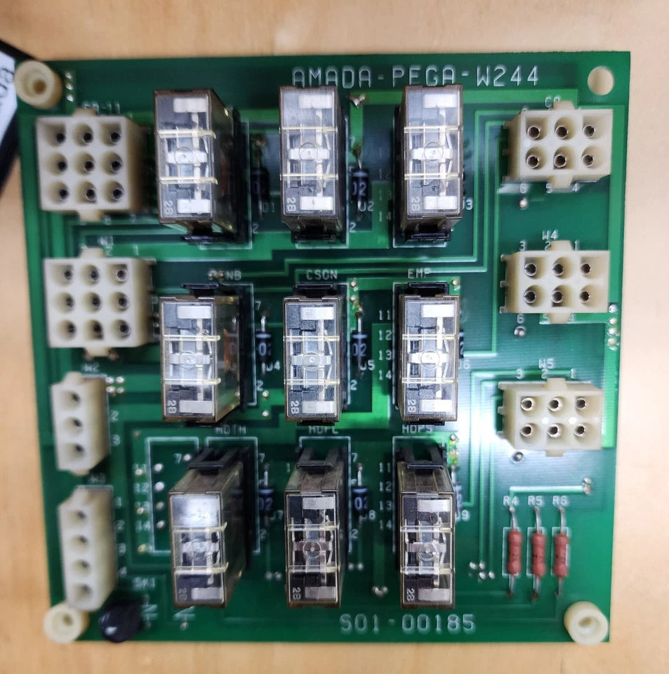 Amada Fanuc 6M Pega 244 S01 00185 relay board W244