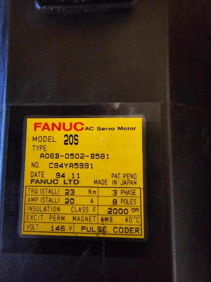AMADA A06B-0502-B581 Fanuc model 20S