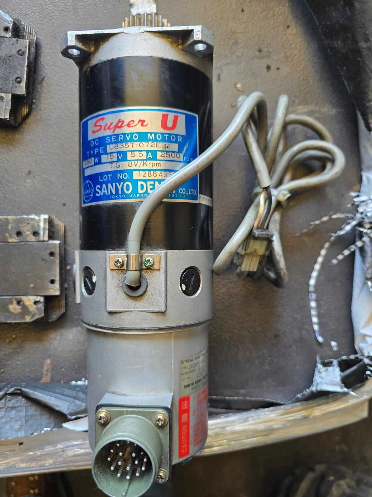 Amada Aries 245 Super U Servo Motor Sanyo Denki U835T-072E