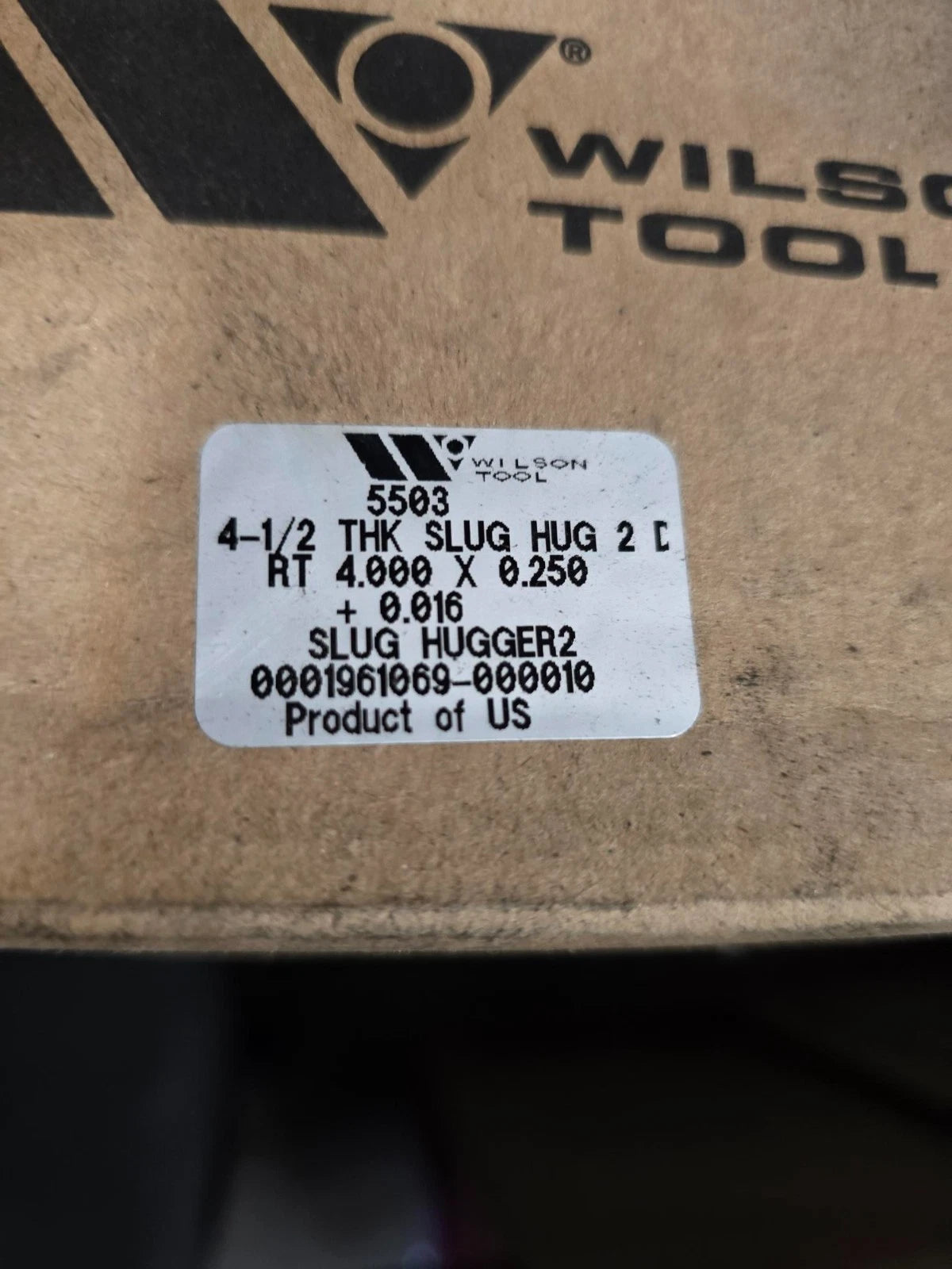 Wilson Thick Turret Tool 4-1/2 4.000 x .250 .016 RT Amada Mate tooling 5503
