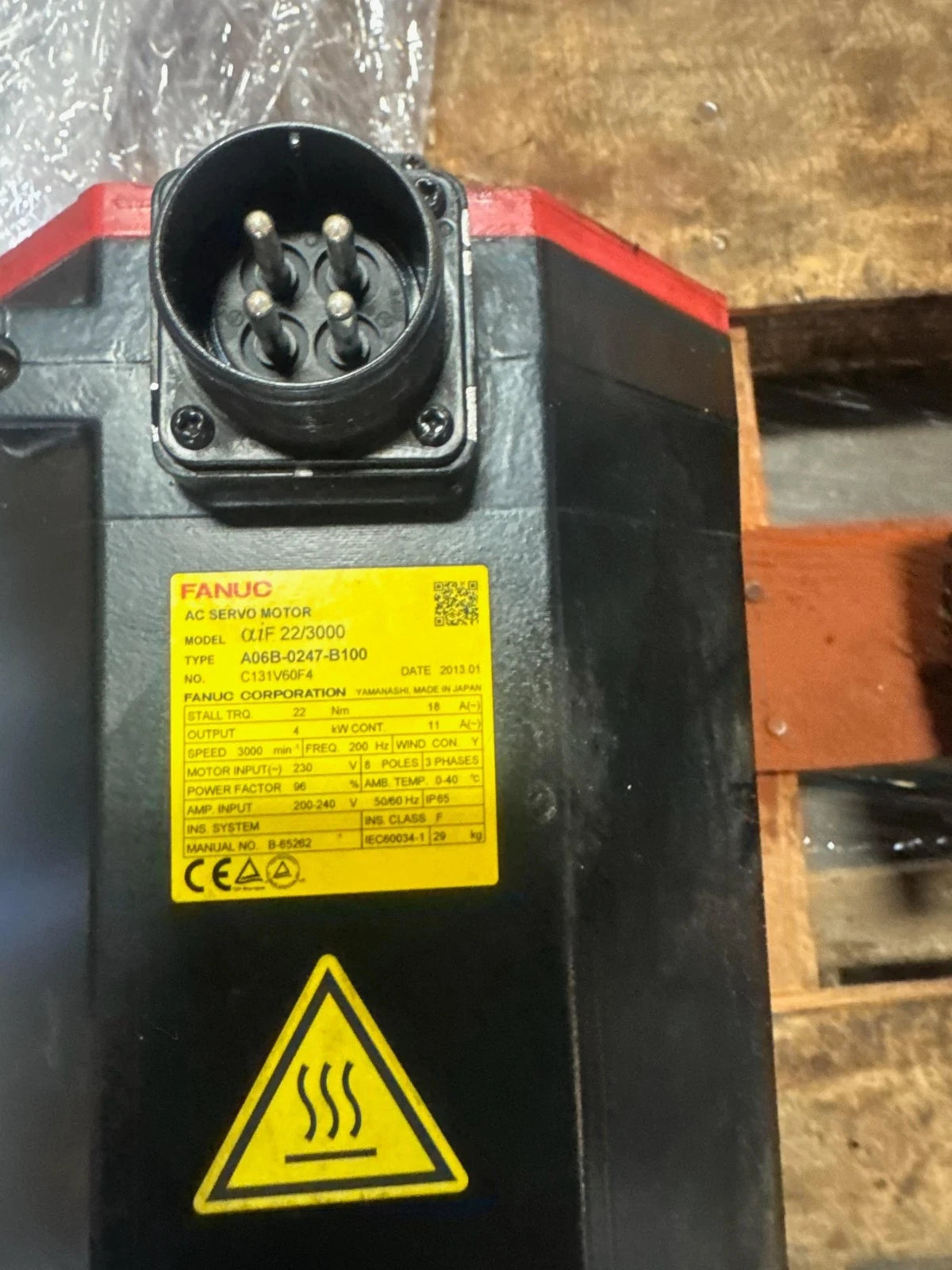 Amada FO Laser Fanuc Motor A06B-0247-B100 with gear box