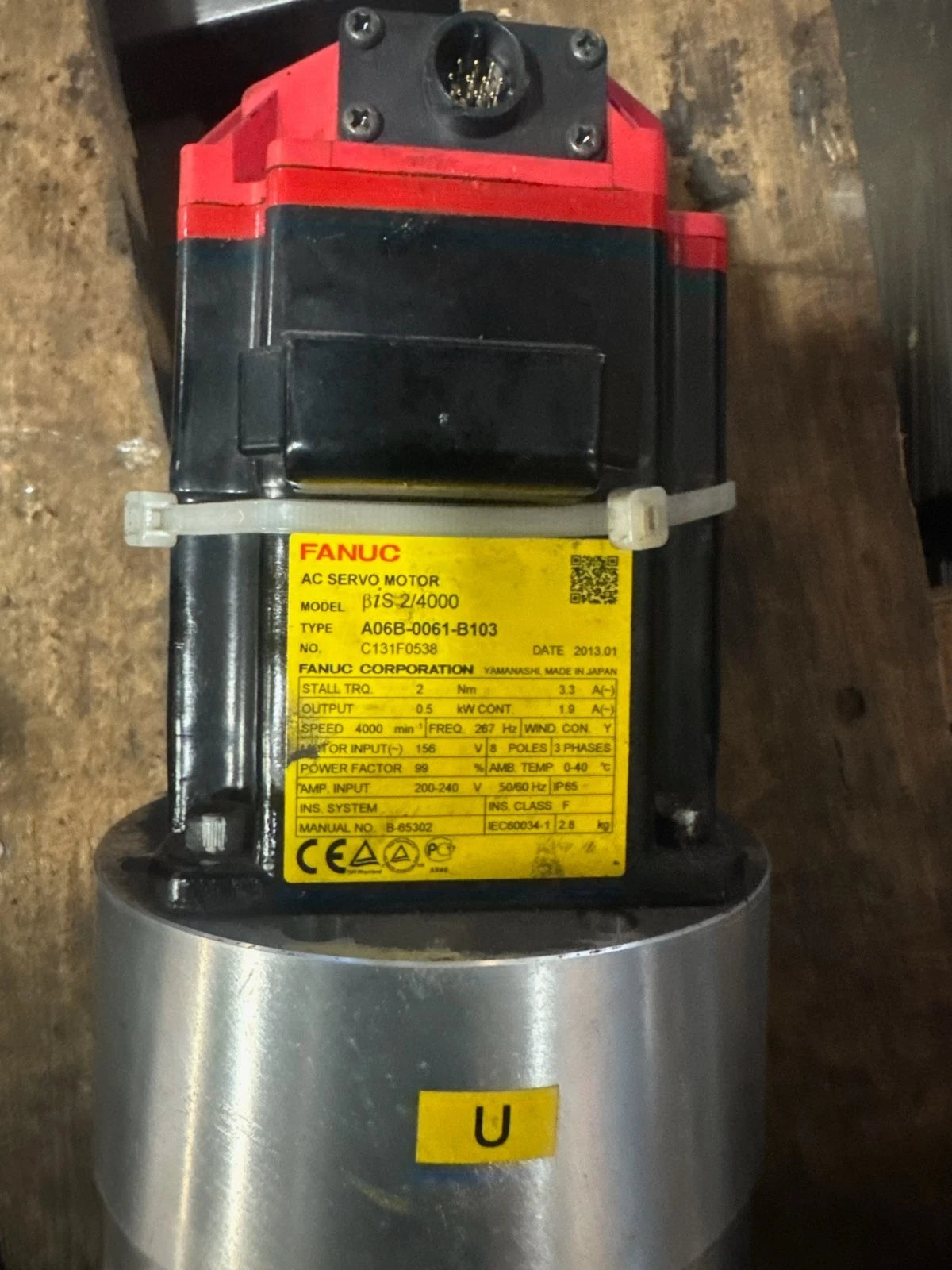 Amada FO Laser Fanuc Motor A06B-0061-b103 with gear box