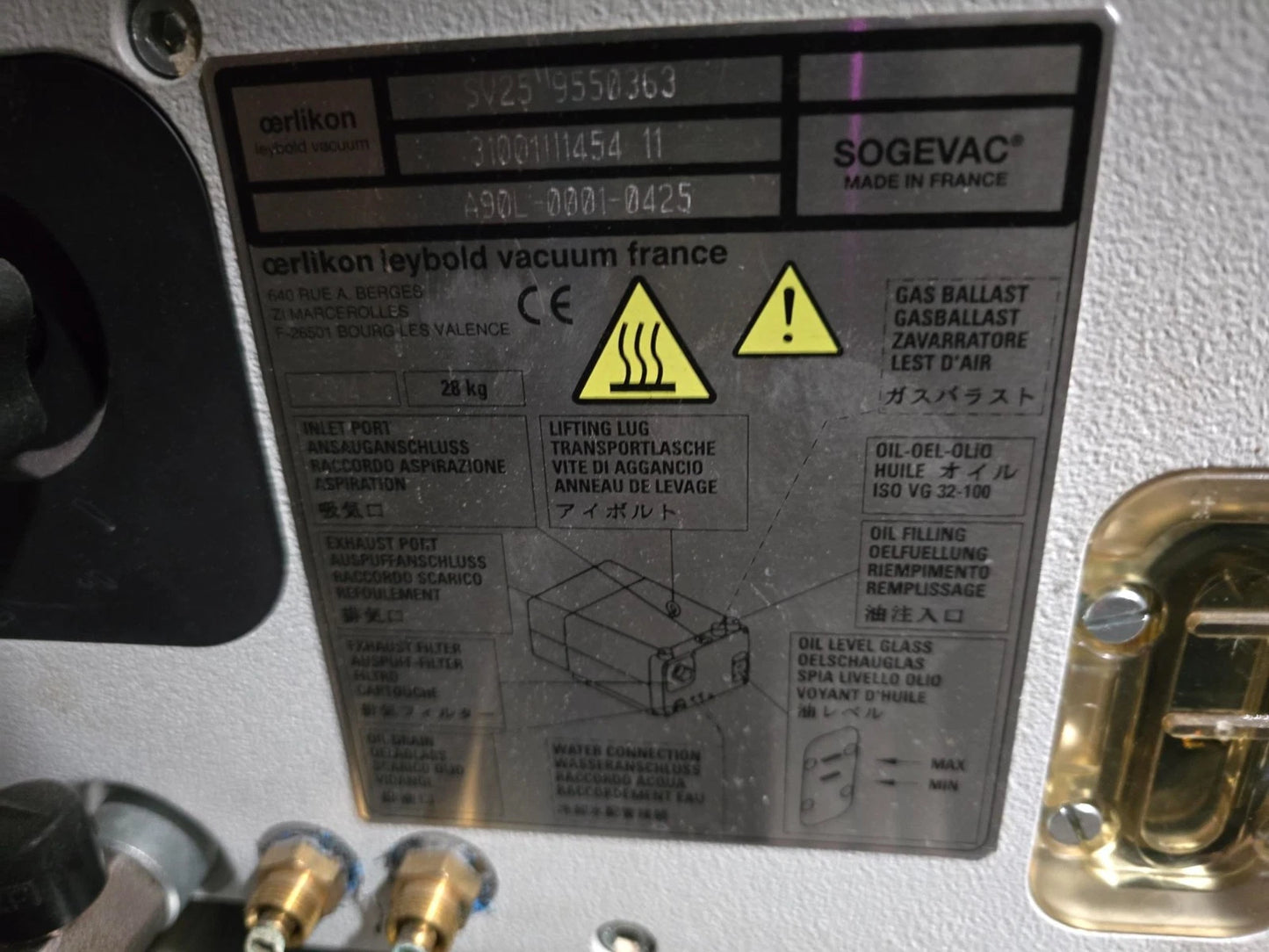Amada Fanuc Laser Vacuum Pump A90L-0001-0425 Leybold SV25