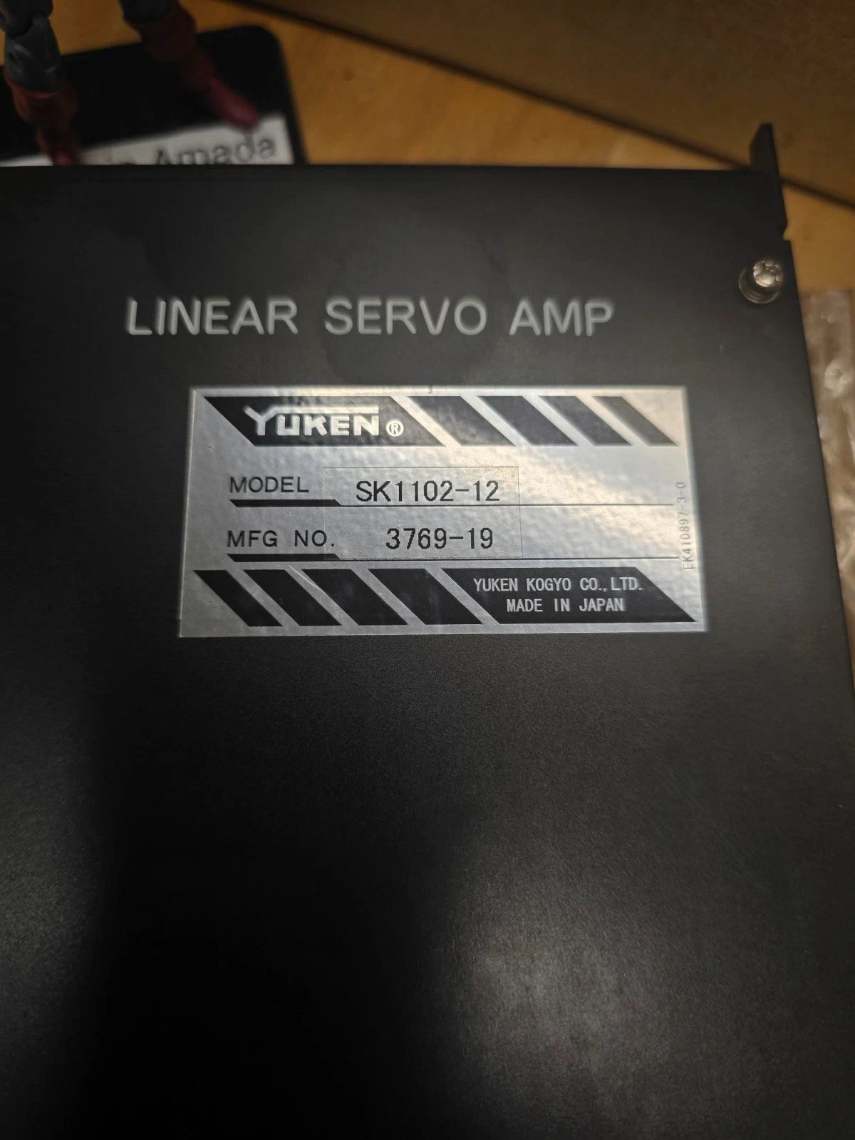 Amada Vipros 255 358k II Yuken Linear Servo Amp SK1102-12