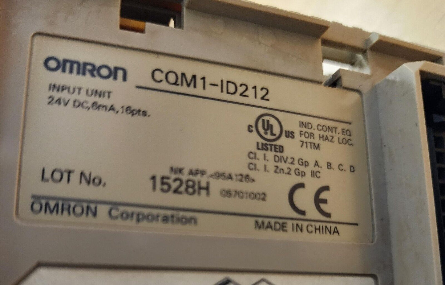 Amada Laser F0 LC3015 loader PLC CQM1H-CPU51 CQM1-OD216 CQM1-PD026 CQM1-ID212