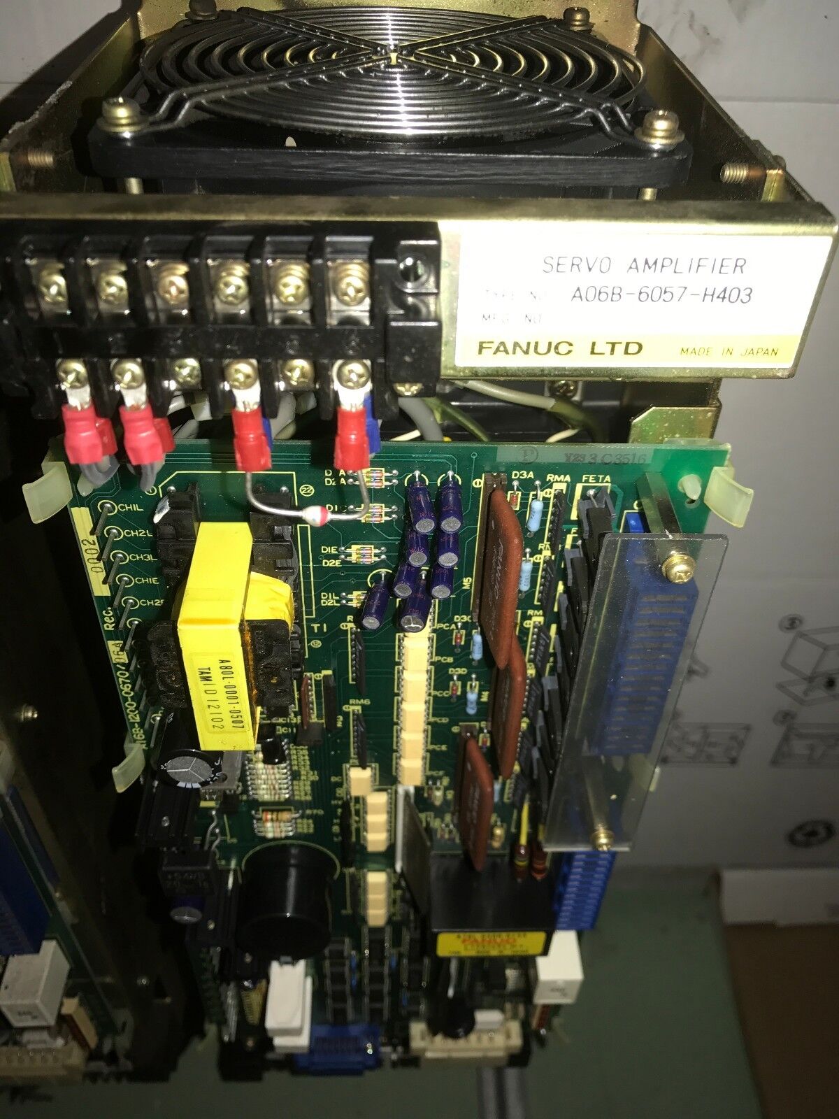 Amada Fanuc A06B-6057-H403 Servo Amplifier top card A16B-1200-0670