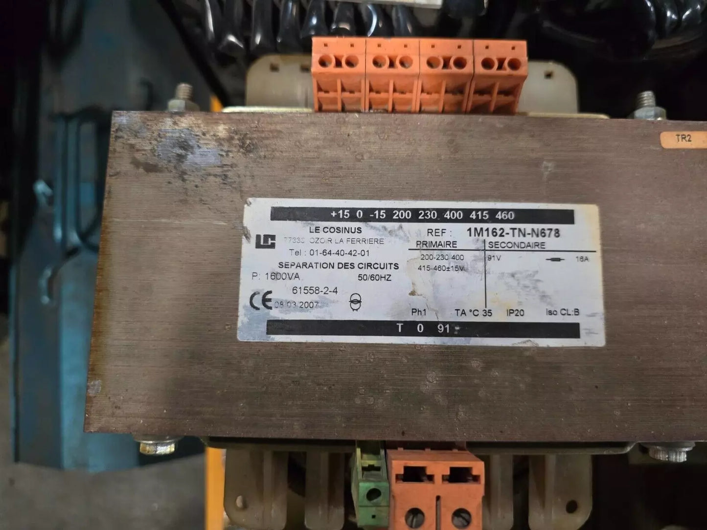 Amada HFE 1M162-TN-N687 TRANSFORMER 1600VA TR2