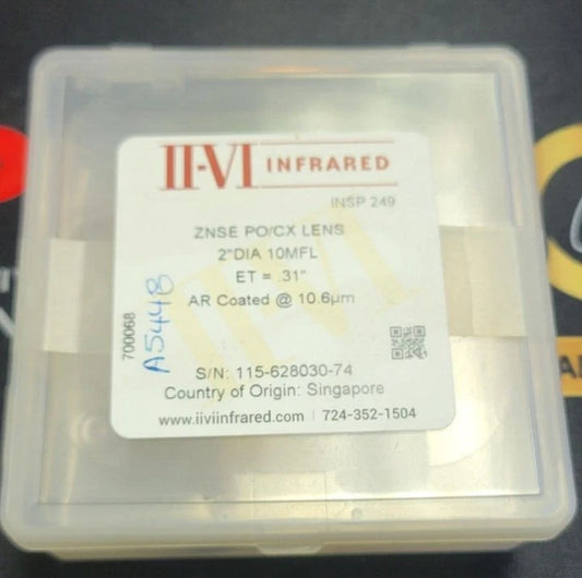 New Amada # 71398093 II-VI 700068 ZNSE PO/CX LENS 2”DIA 10MFL ET=.31” A5448