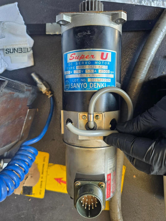 Amada Aries 245 Super U Servo Motor Sanyo Denki  U835t-042W