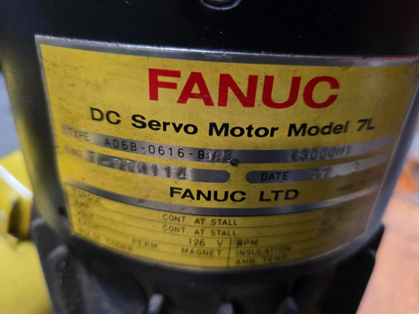 Fanuc A06b-0616-b383 Servo Motor Amada Pega 7L