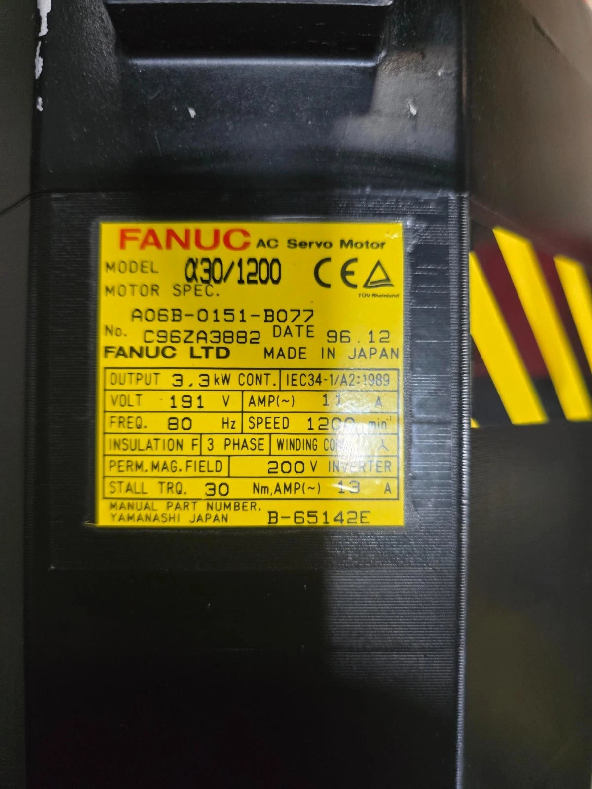 Amada FANUC SERVO MOTOR A06B-0151-B077