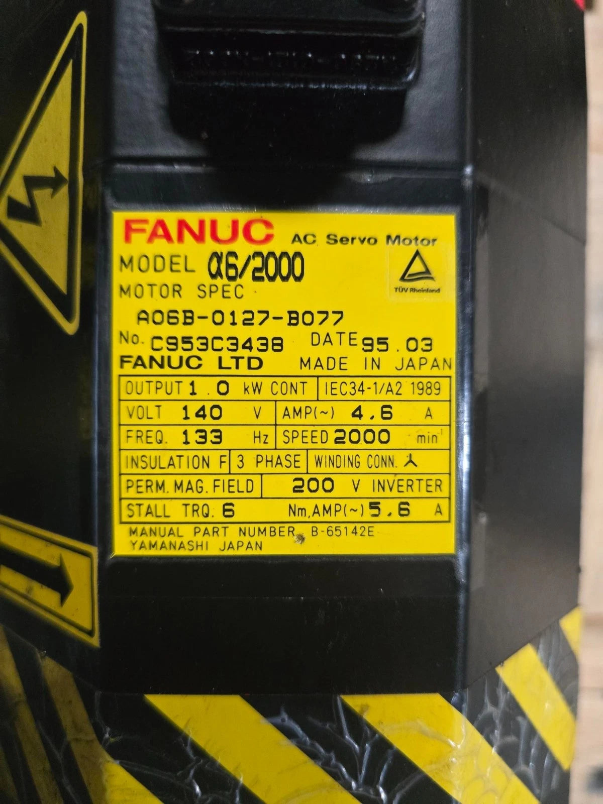 Amada FANUC SERVO MOTOR A06B-0372-B177
