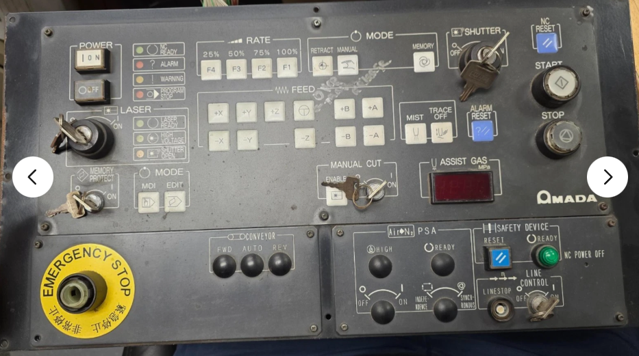 Amada Laser FO LC control panel AP-201a-12 AB12C-0443 A20B-2002-052 Keyboard