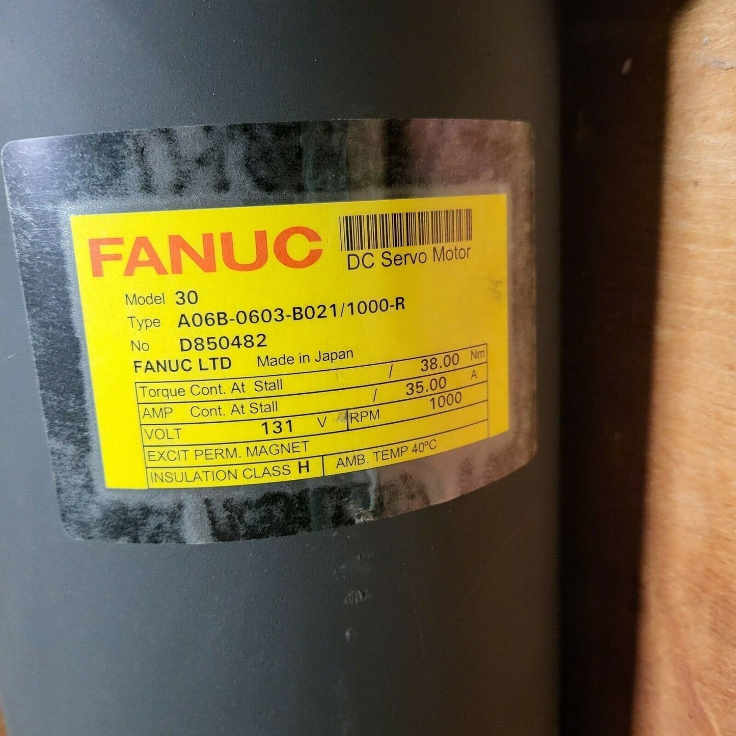 Fanuc A06B-0603-B021 DC MOTOR Refurbished