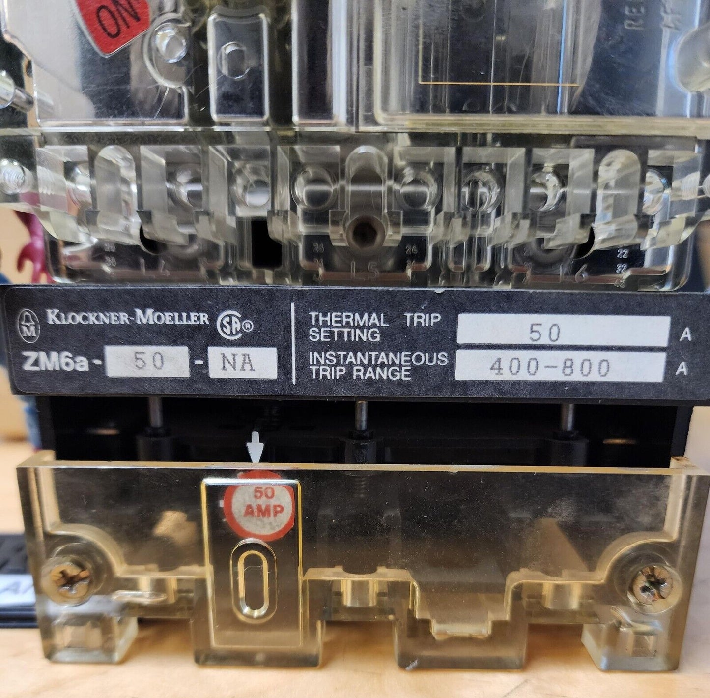 Klockner Moeller NZM 6 B-63 Amada Circuit Breaker ZM6A-50-NA 50A
