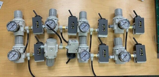 SMC AIR REGULATOR LOT OF 8 New AR30-20H MPa gauge VM230 on/off valve